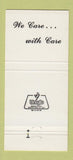Matchbook Cover - North Las Vegas Hospital NV 30 Strike
