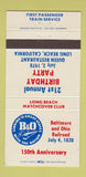 Matchbook Cover - B&O Railroad 150th RMS Match Club 1978 30 Strike