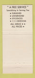 Matchbook Cover - Ginnie Scott Apartment Rentals Dallas? TX 30 Strike