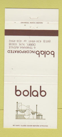 Matchbook Cover - Bolab Inc Derry NH Laboratory Products 30 Strike