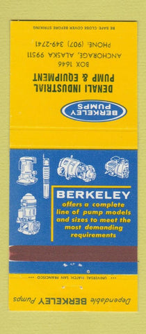 Matchbook Cover - Berkeley Pumps Denali Equipment Anchorage AK 30 Strike