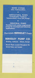 Matchbook Cover - Berkeley Pumps Denali Equipment Anchorage AK 30 Strike