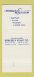 Matchbook Cover - Berkeley Pump Company CA 30 Strike