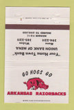 Matchbook Cover - Bank Wickes Mena AR Razorbacks Schedule 1980 40 Strike