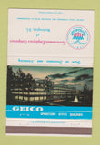 Matchbook Cover - Geico Insurance Washington DC 40 Strike