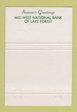 Matchbook Cover - Mid West National Bank Lake Forest IL? CHRistmas 40 Strike
