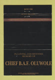Matchbook Cover - Chief BAF Oluwolf 40 Strike