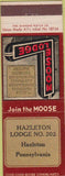 Matchbook Cover - Matchbook Cover Moose Lodge Hazleton PA