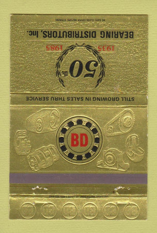 Matchbook Cover - Bearing Distributors 1985 40 Strike
