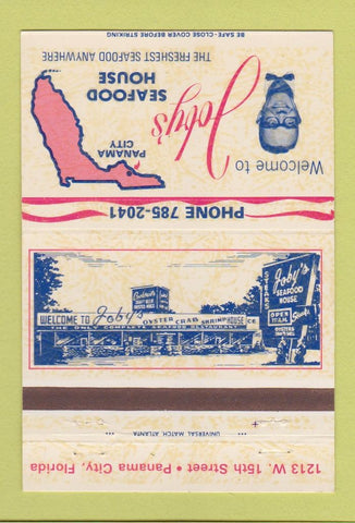 Matchbook Cover - Toby's Seafood House Panama City FL 40 Strike