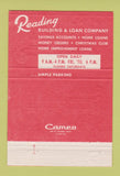 Matchbook Cover - Reading Building and Loan Cincinnati OH 40 Strike