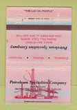Matchbook Cover - Petroleum Specialties Signal Hill CA oil gas 40 Strike