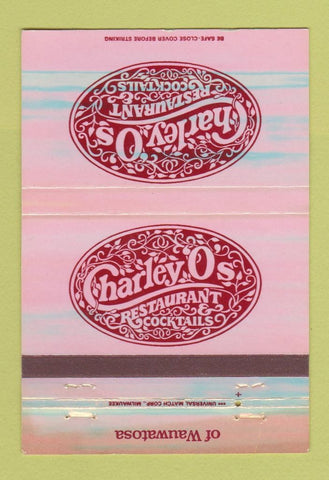 Matchbook Cover - Charley O's Restaurant Wauwatosa WI 40 Strike