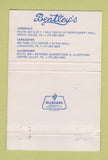 Matchbook Cover - Bentley's Lansdale Lancaster Allentown PA WEAR 40 Strike