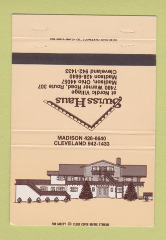 Matchbook Cover - Swiss Haus Madison OH 40 Strike