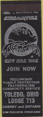 Matchbook Cover - Matchbook Cover Moose Lodge Toledo OH