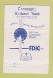 Matchbook Cover - Community National Bank Grand Forks ND 40 Strike
