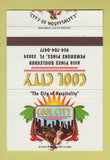 Matchbook Cover - Cool City Pembroke Pines FL 40 Strike