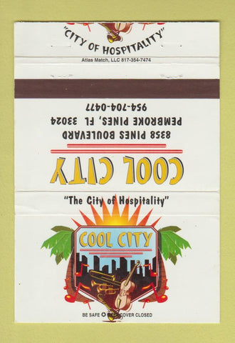 Matchbook Cover - Cool City Pembroke Pines FL 40 Strike
