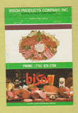 Matchbook Cover - Bison Products Meat Buffalo NY 40 Strike