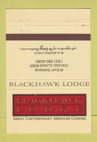 Matchbook Cover - Blackstone Lodge Chicago IL restaurant 40 Strike