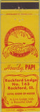 Matchbook Cover - Matchbook Cover Moose Lodge Rockford IL WORN