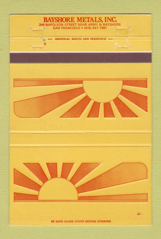 Matchbook Cover - Bayshore Metals San Francisco CA 40 Strike