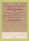 Matchbook Cover - Bayou Rapides Seafood Dallas TX 40 Strike