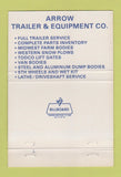 Matchbook Cover - Arrow Trailer and Equipment Springfield IL 40 Strike