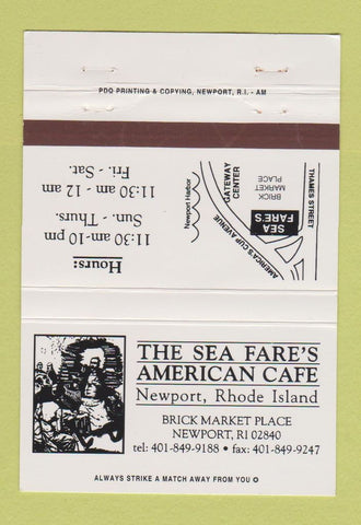 Matchbook Cover - Sea Fare's American Cafe Newport RI 40 Strike