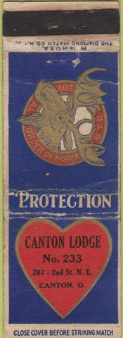 Matchbook Cover - Matchbook Cover Moose Lodge Canton OH WEAR