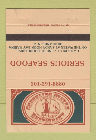 Matchbook Cover - Chuckling Oyster Highlands NJ WEAR 40 Strike