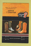Matchbook Cover - Justin Cowboy Boots Sevierville TN 40 Strike