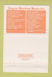 Matchbook Cover - Empire Machine Works LA New Orleans Venice 40 Strike