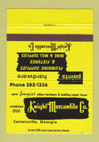 Matchbook Cover - Knight Mercantile Hardware Cartersville GA 40 Strike