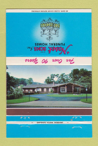 Matchbook Cover - Nosek Funeral Home Brecksville North Randall OH 40 Strike