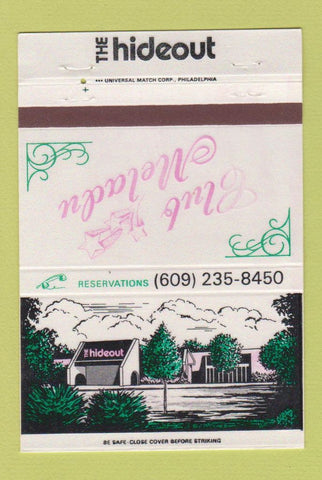 Matchbook Cover - The Hideout Club Meladu Mount Laurel NJ 40 Strike