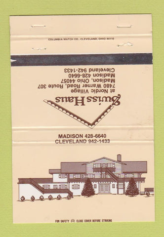 Matchbook Cover - Swiss Haus Madison OH 40 Strike