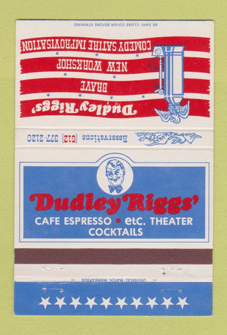 Matchbook Cover - Dudley Riggs' Cafe Comdey Minneapolis MN 40 Strike