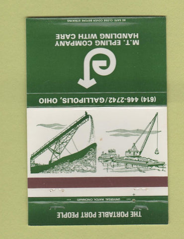 Matchbook Cover - Mount Epling Company Gallipolis OH cranes 40 Strike