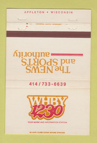 Matchbook Cover - WHBY Radio Appleton WI 40 Strike