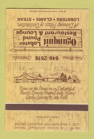 Matchbook Cover - Ogunquit Lobster Pound ME 40 Strike