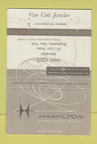 Matchbook Cover - Hamilton Watches Van Cott Binghamton NY 40 Strike
