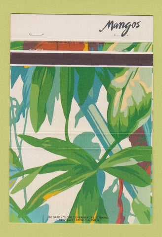 Matchbook Cover - Mangos Manhattan Beach CA 40 Strike