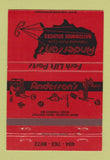 Matchbook Cover - Anderson's Fork Lift Parts College Park GA 40 Strike