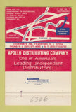 Matchbook Cover - Zenith TV Radio Apollo Cranford NJ 40 Strike