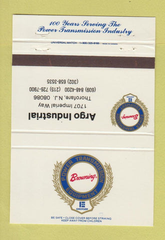 Matchbook Cover - Browning Power Transmission Thorofare NJ 40 Strike