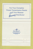 Matchbook Cover - Browning Power Transmission Thorofare NJ 40 Strike