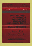 Matchbook Cover - Armin Koch Furniture Milwaukee WI RED 40 Strike