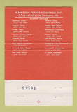 Matchbook Cover - Waukesha Pearce Industries Houston TX 40 Strike